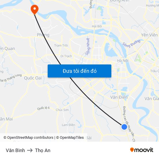 Văn Bình to Thọ An map