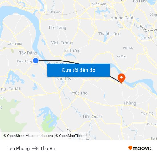 Tiên Phong to Thọ An map