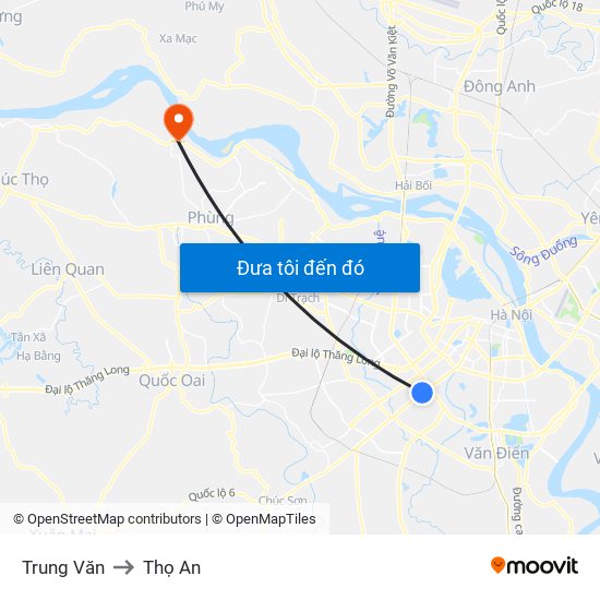 Trung Văn to Thọ An map