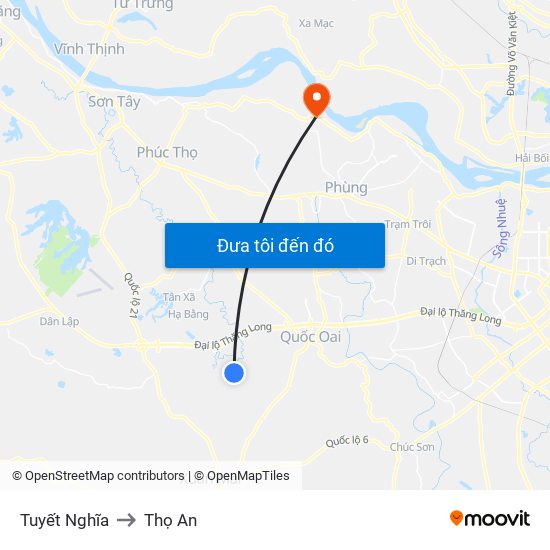 Tuyết Nghĩa to Thọ An map