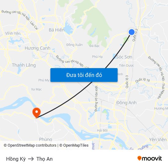 Hồng Kỳ to Thọ An map