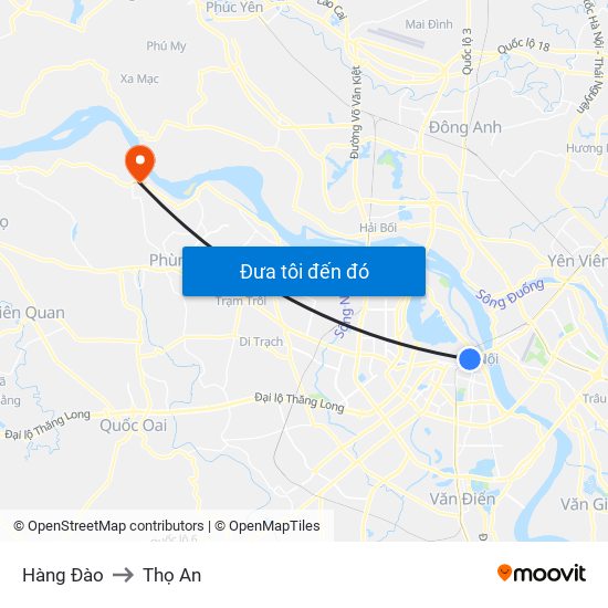 Hàng Đào to Thọ An map
