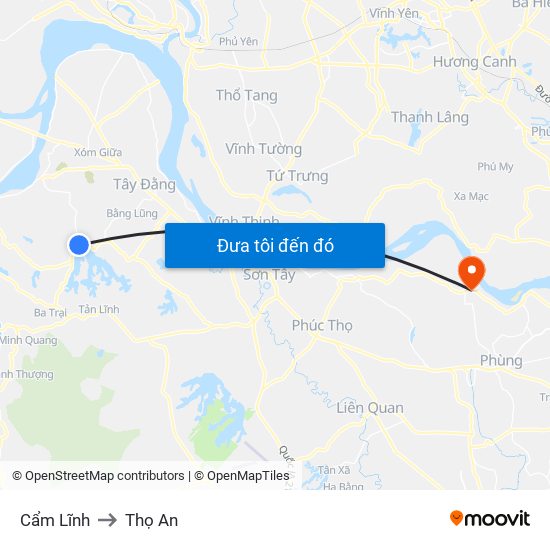 Cẩm Lĩnh to Thọ An map