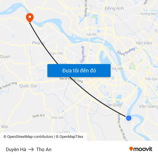 Duyên Hà to Thọ An map