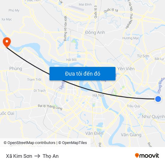 Xã Kim Sơn to Thọ An map