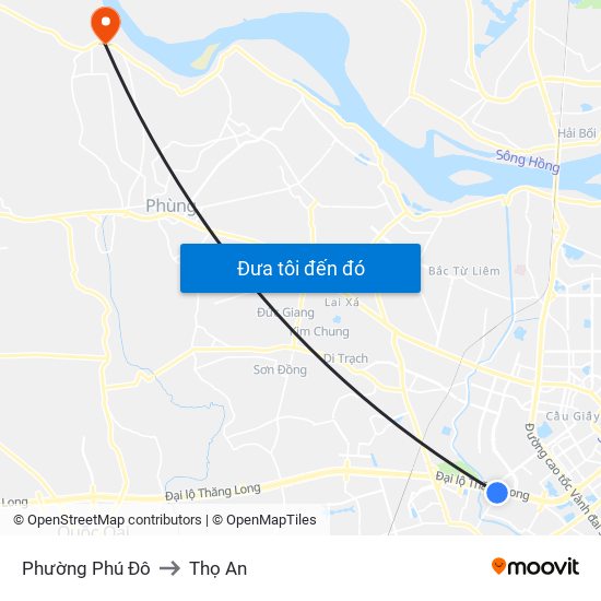 Phường Phú Đô to Thọ An map