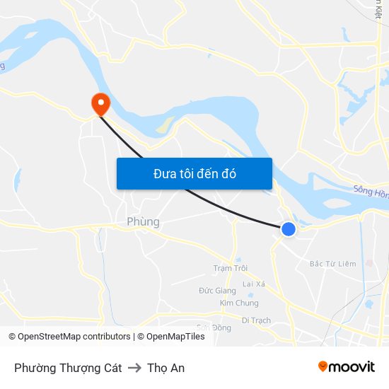 Phường Thượng Cát to Thọ An map