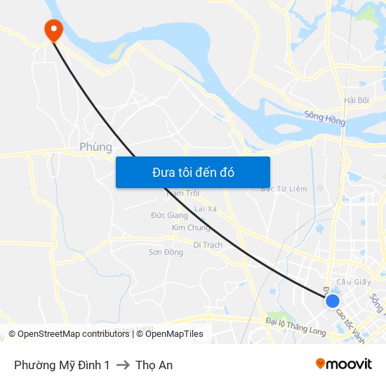 Phường Mỹ Đình 1 to Thọ An map