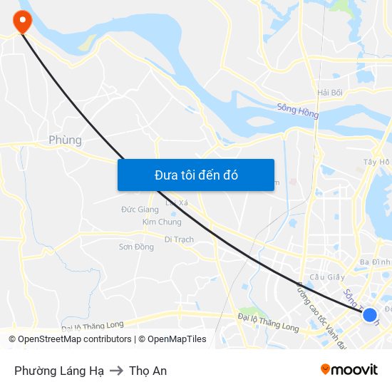 Phường Láng Hạ to Thọ An map