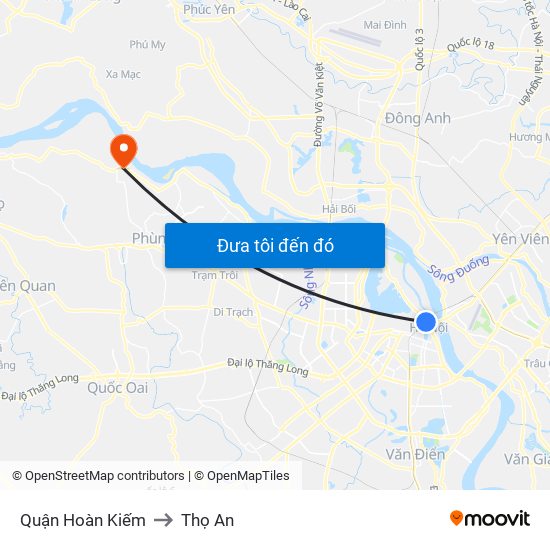 Quận Hoàn Kiếm to Thọ An map