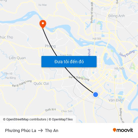 Phường Phúc La to Thọ An map