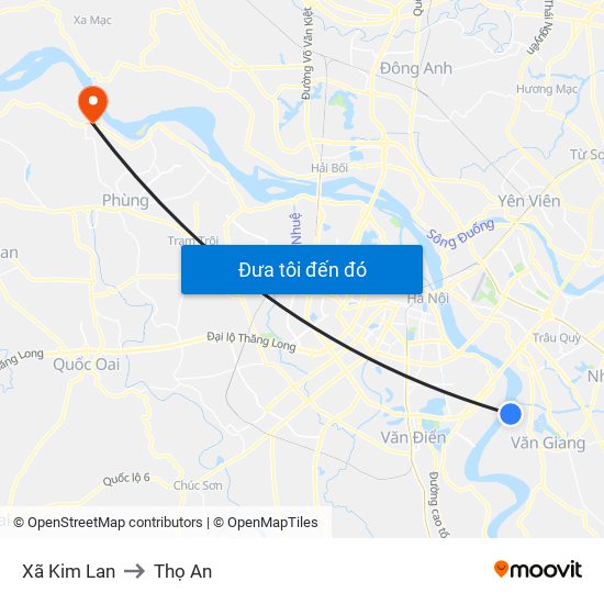 Xã Kim Lan to Thọ An map