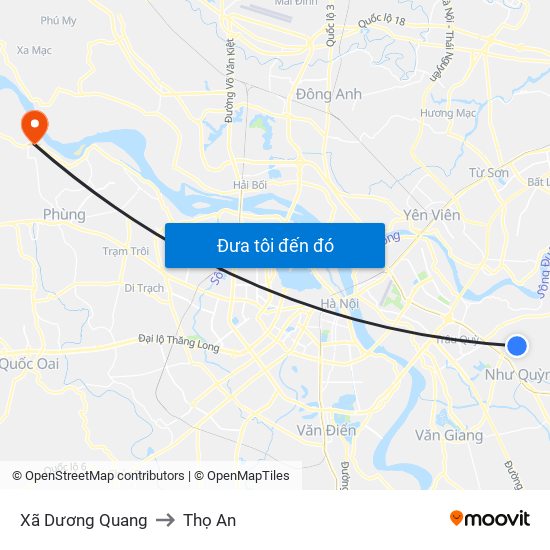 Xã Dương Quang to Thọ An map