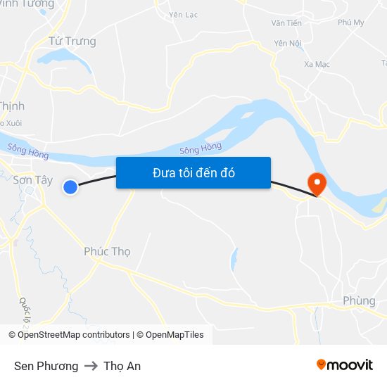 Sen Phương to Thọ An map