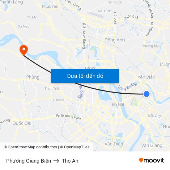 Phường Giang Biên to Thọ An map