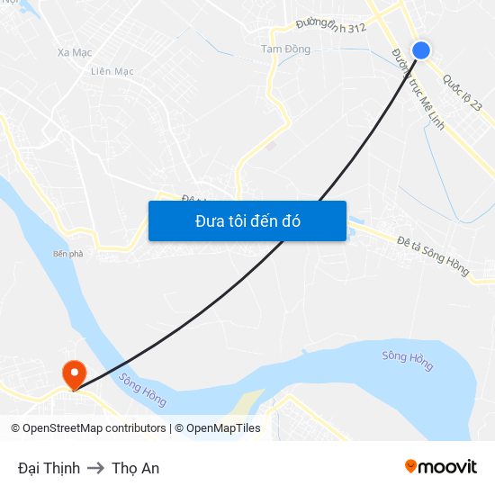 Đại Thịnh to Thọ An map