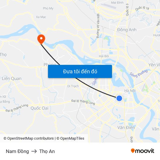 Nam Đồng to Thọ An map