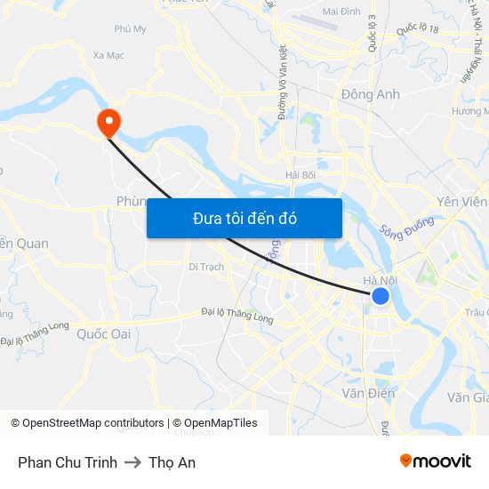 Phan Chu Trinh to Thọ An map