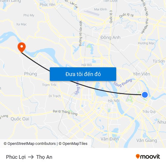 Phúc Lợi to Thọ An map