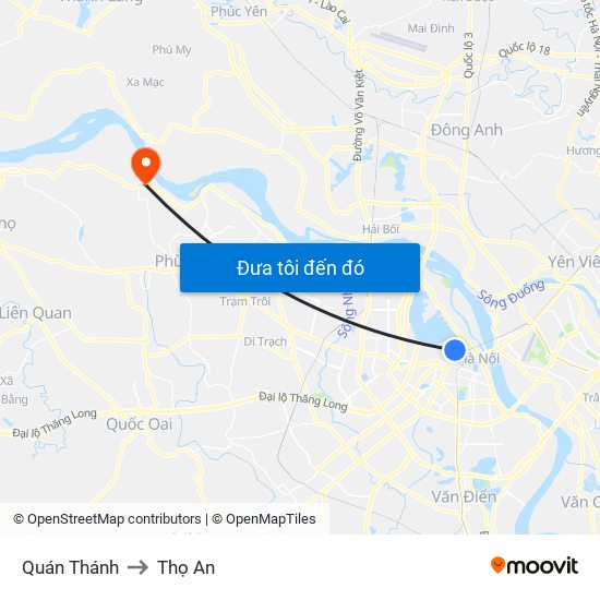 Quán Thánh to Thọ An map