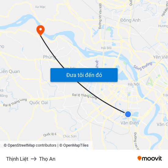 Thịnh Liệt to Thọ An map