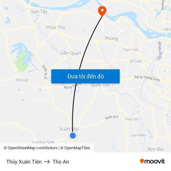 Thủy Xuân Tiên to Thọ An map
