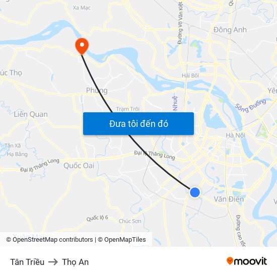 Tân Triều to Thọ An map