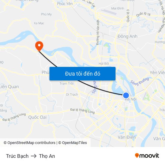 Trúc Bạch to Thọ An map