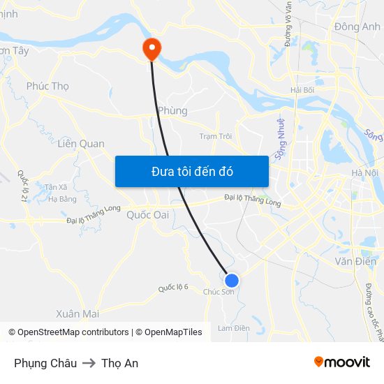 Phụng Châu to Thọ An map