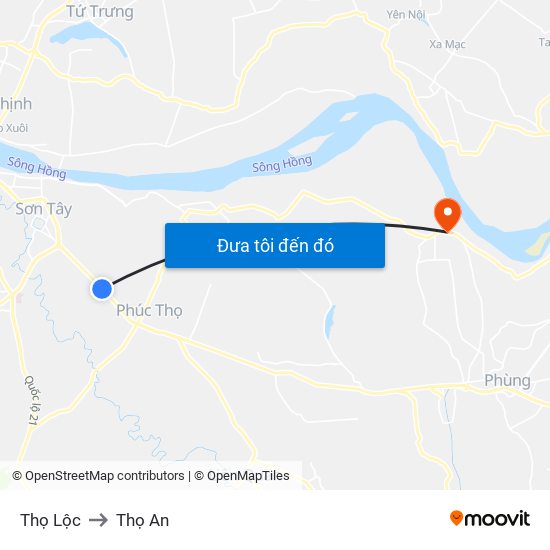 Thọ Lộc to Thọ An map