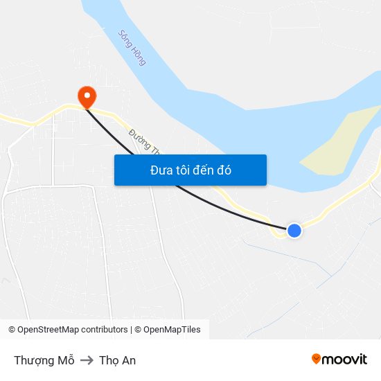 Thượng Mỗ to Thọ An map