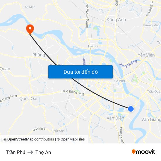 Trần Phú to Thọ An map