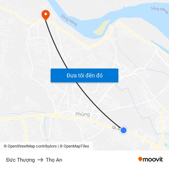 Đức Thượng to Thọ An map