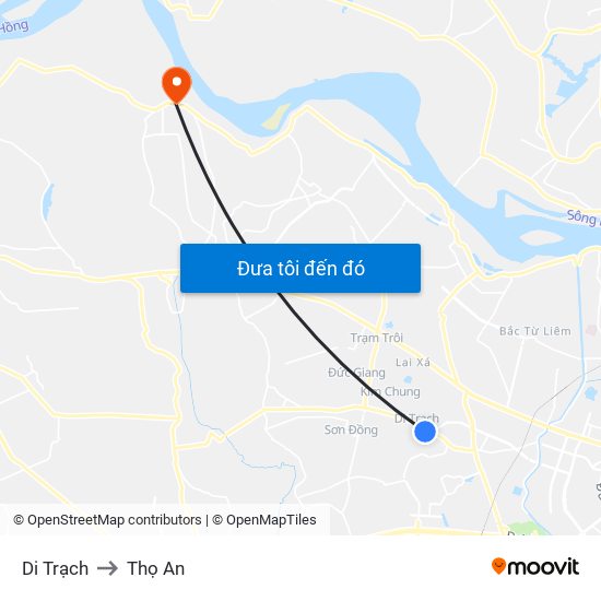 Di Trạch to Thọ An map