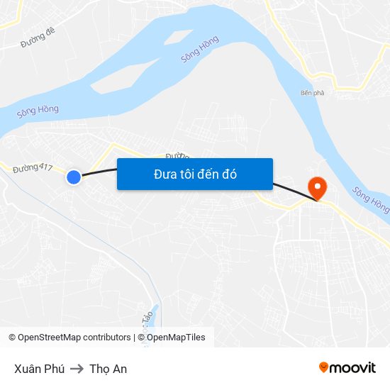 Xuân Phú to Thọ An map