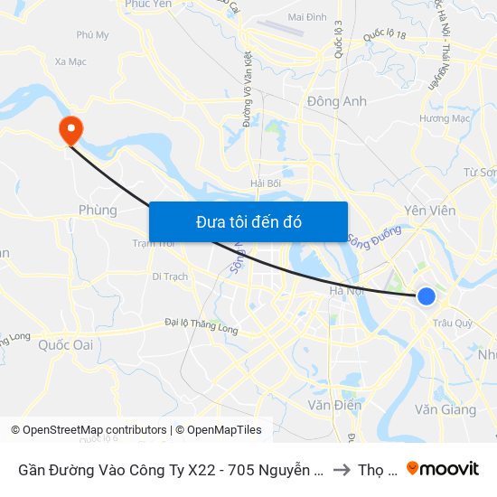 Gần Đường Vào Công Ty X22 - 705 Nguyễn Văn Linh to Thọ An map