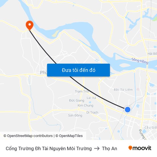 Cổng Trường Đh Tài Nguyên Môi Trường to Thọ An map