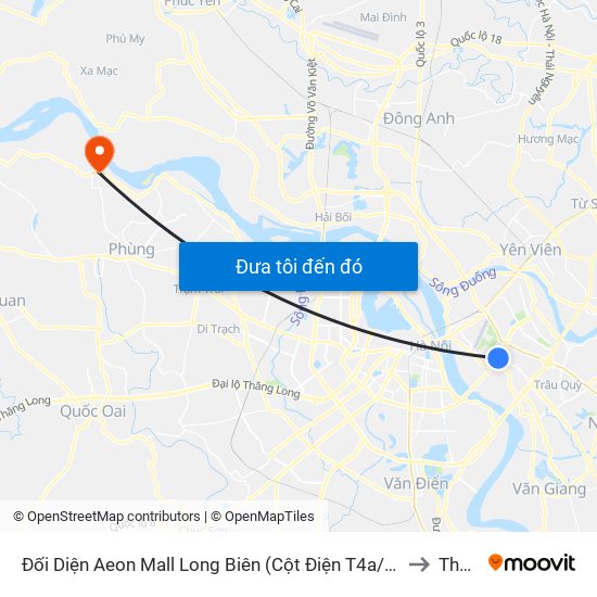 Đối Diện Aeon Mall Long Biên (Cột Điện T4a/2a-B Đường Cổ Linh) to Thọ An map
