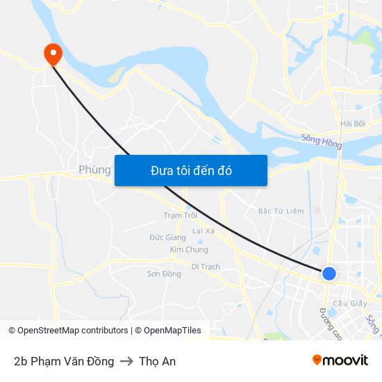 2b Phạm Văn Đồng to Thọ An map