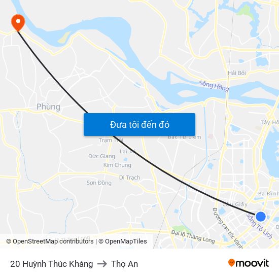 20 Huỳnh Thúc Kháng to Thọ An map