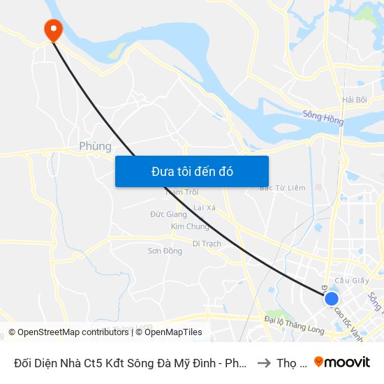 Đối Diện Nhà Ct5 Kđt Sông Đà Mỹ Đình - Phạm Hùng to Thọ An map