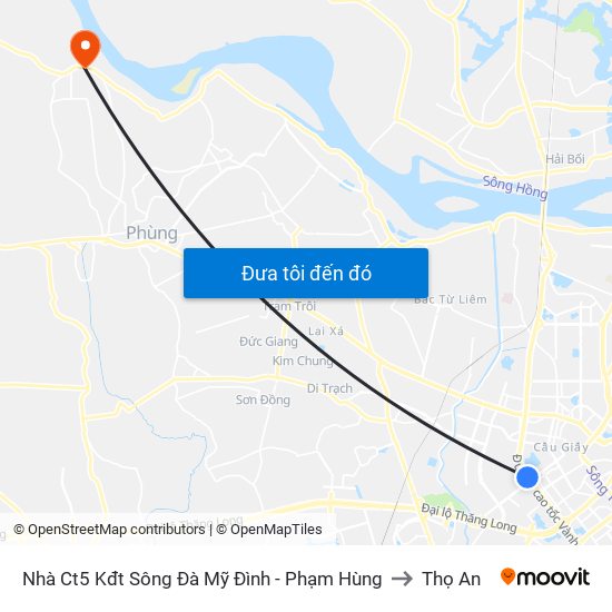 Nhà Ct5 Kđt Sông Đà Mỹ Đình - Phạm Hùng to Thọ An map