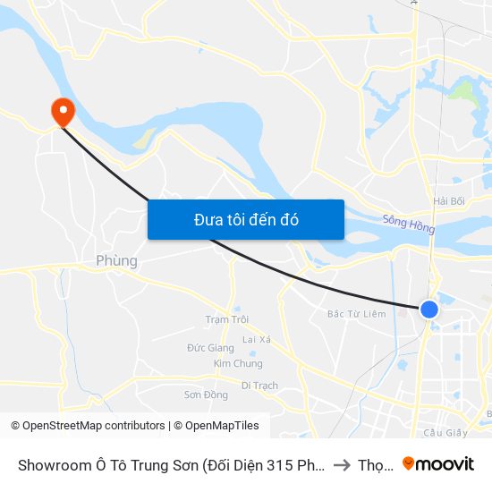 Showroom Ô Tô Trung Sơn (Đối Diện 315 Phạm Văn Đồng) to Thọ An map