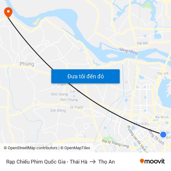 Rạp Chiếu Phim Quốc Gia - Thái Hà to Thọ An map