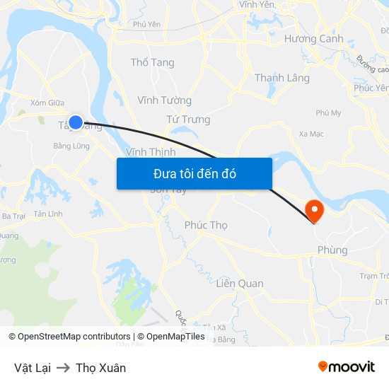 Vật Lại to Thọ Xuân map