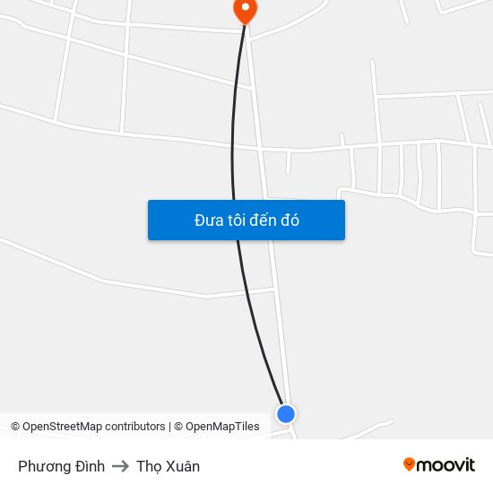 Phương Đình to Thọ Xuân map