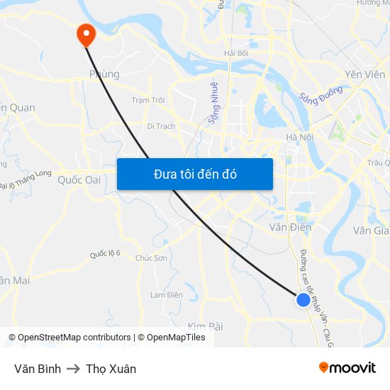 Văn Bình to Thọ Xuân map