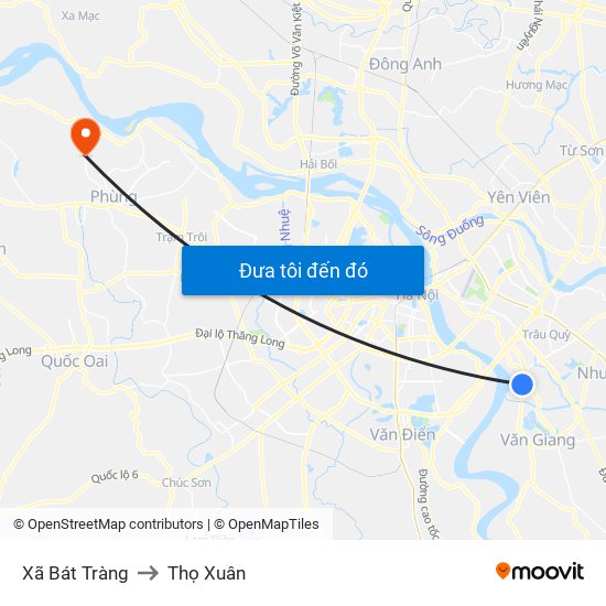 Xã Bát Tràng to Thọ Xuân map