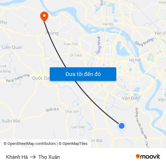 Khánh Hà to Thọ Xuân map
