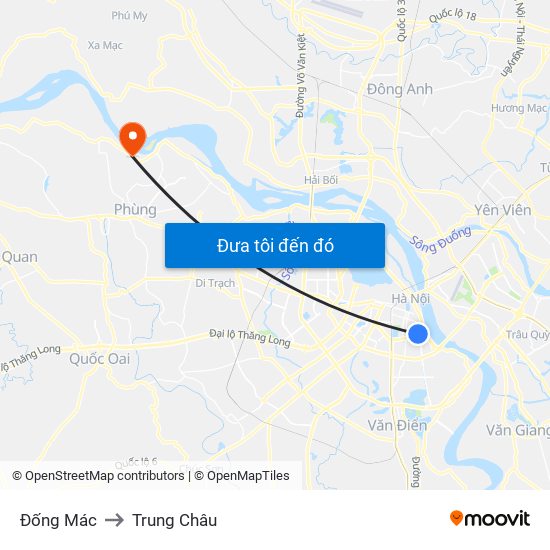 Đống Mác to Trung Châu map